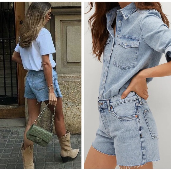 Classic Blue Denim Women Shorts - Picture 1 of 12